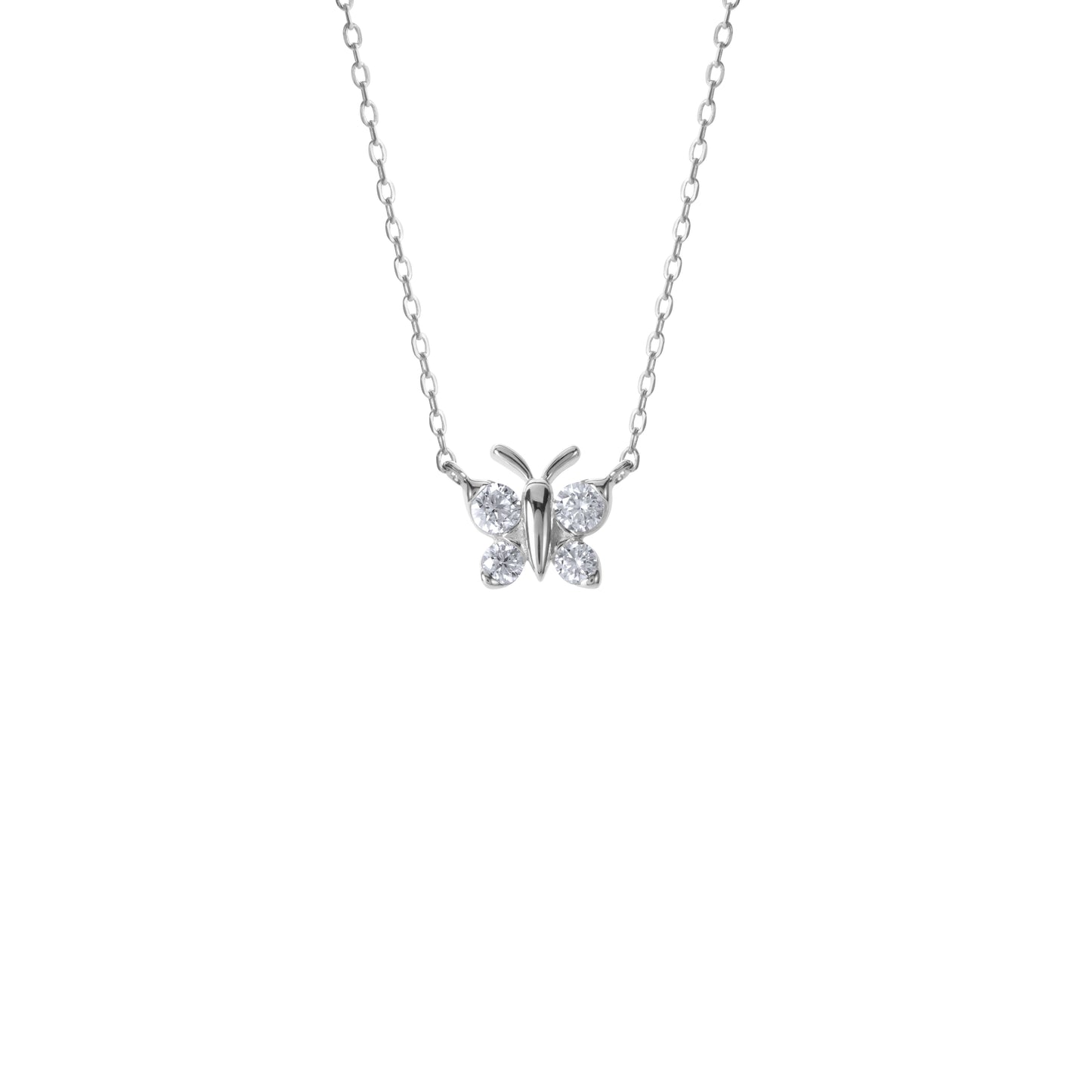 Enchanting Flutterfly™ Sterling Silver Butterfly Necklace