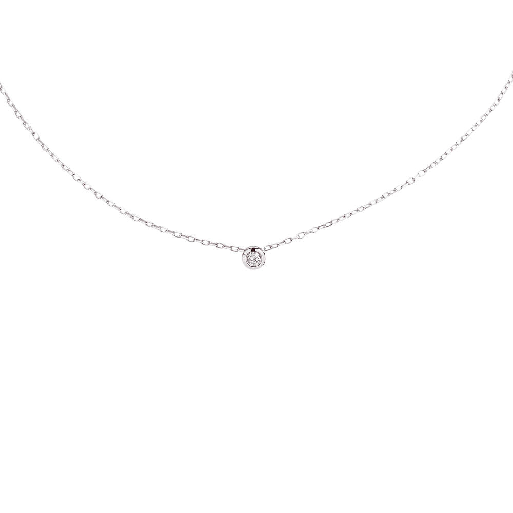 Illuminess™ Sterling Silver 'Light Inside Her' Single Stone Necklace