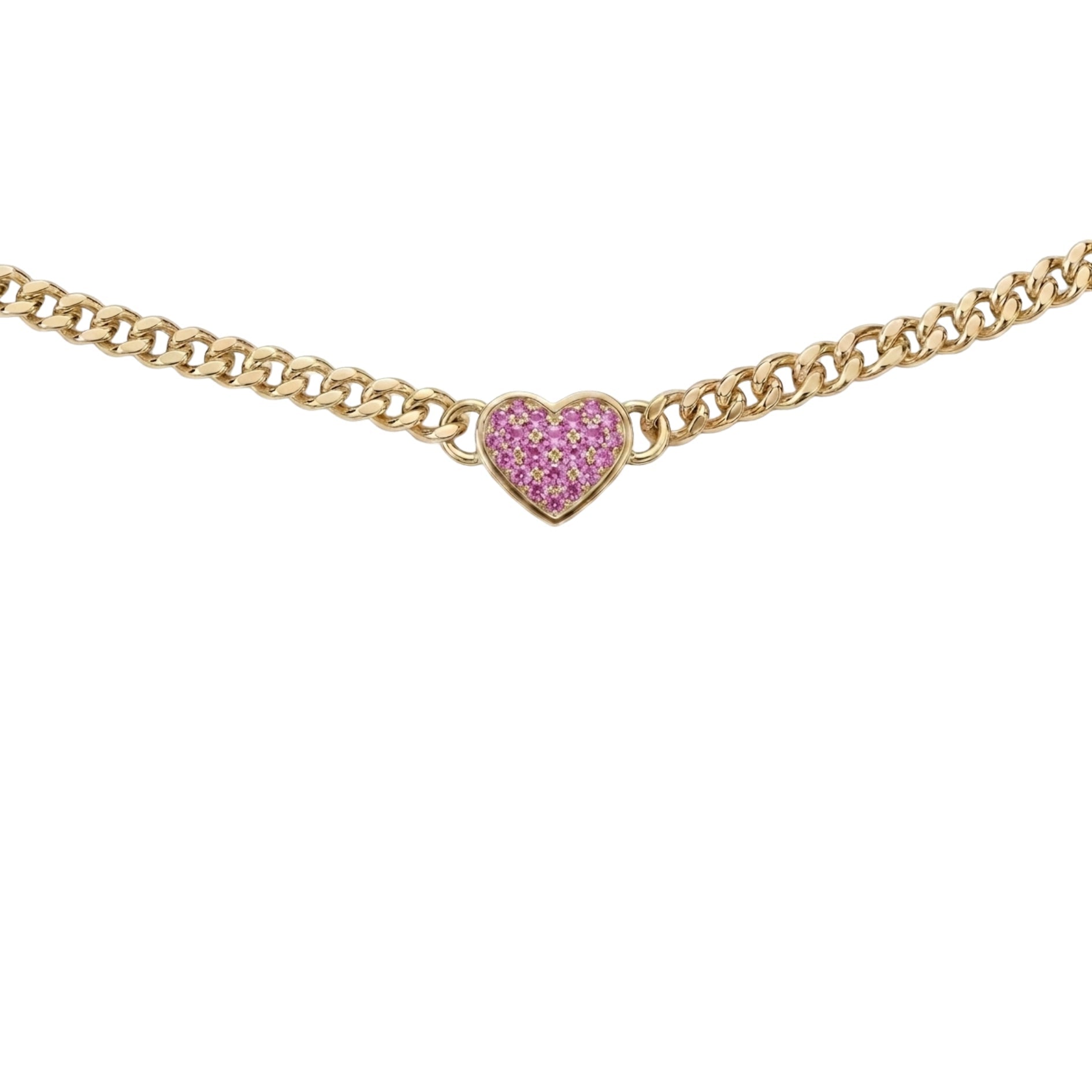 BLOOMTINE Pink Diamond 18K Gold Necklace