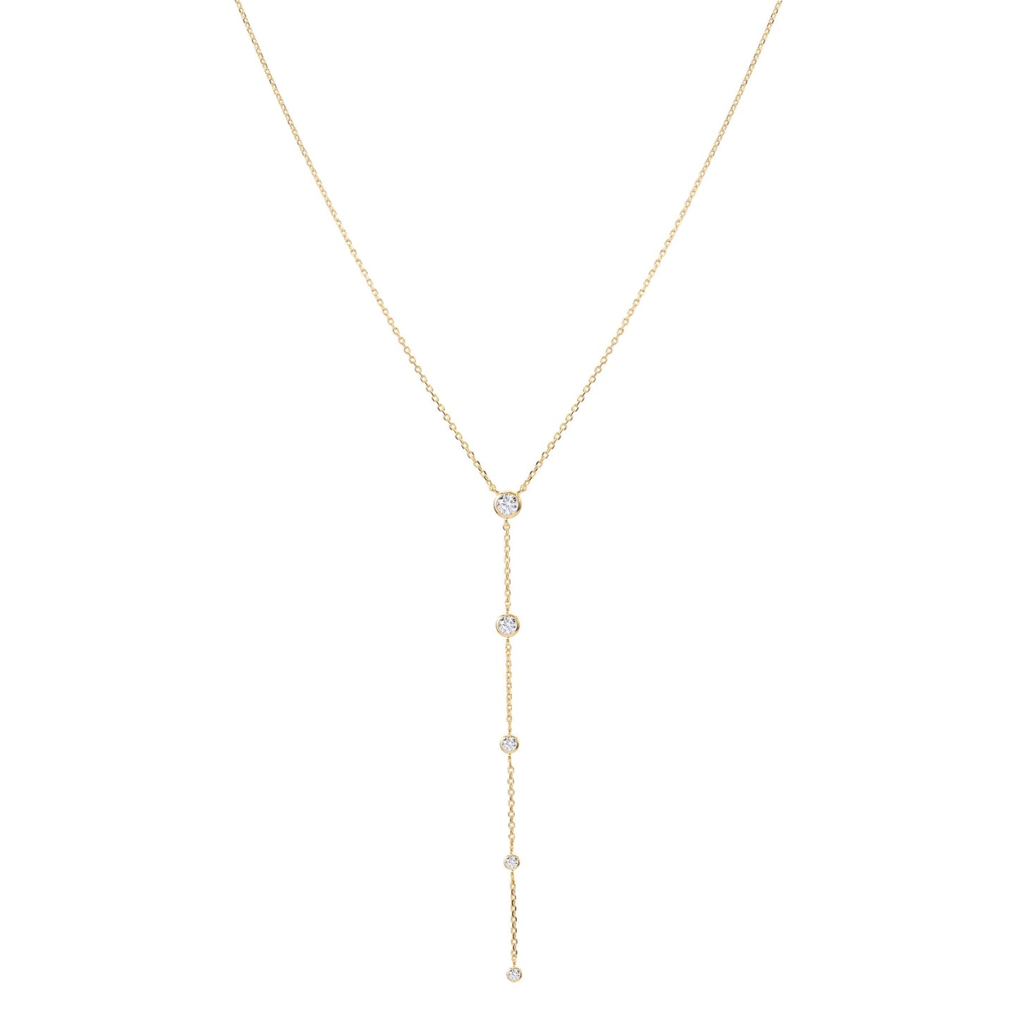 Illuminess™ Gold Vermeil Goddess Sparkle Lariat BLOOMTINE | Earth Angel HQ