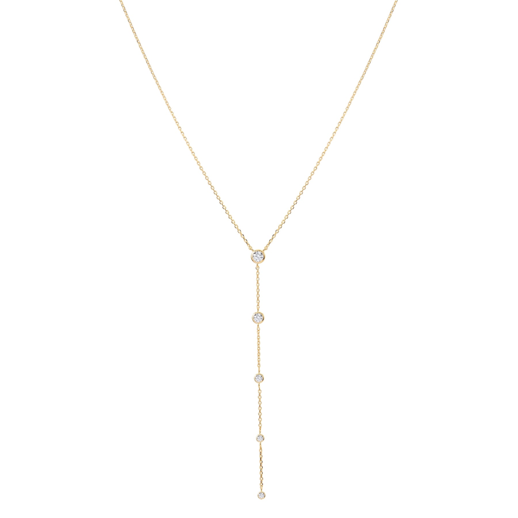 Illuminess™ Gold Vermeil Goddess Sparkle Lariat BLOOMTINE | Earth Angel HQ