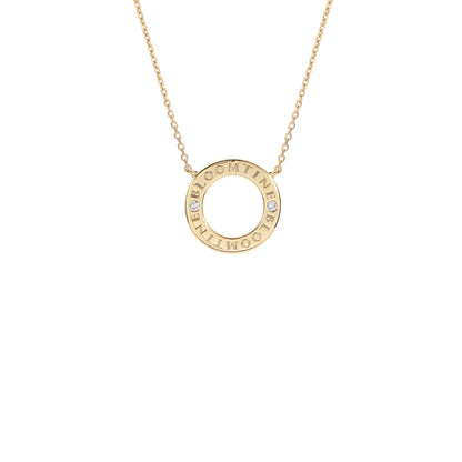 Mini Halo Wings™ Diamond Gold Vermeil Angel Necklace