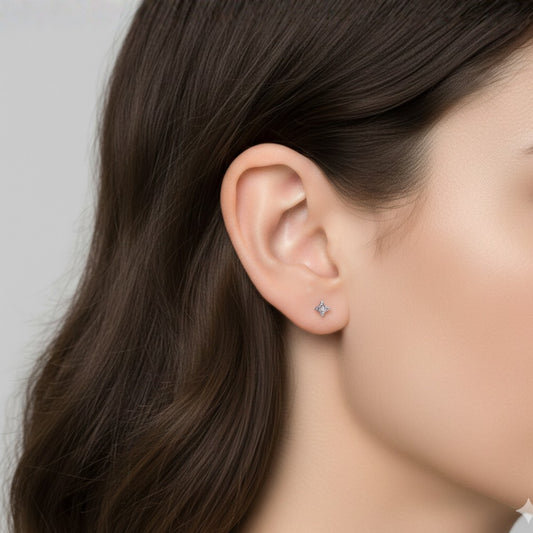 Illuminess™ Mini Sterling Silver Star Studs