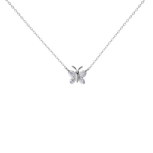 Enchanting Flutterfly™ Sterling Silver Butterfly Necklace