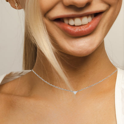 Illuminess™ Sterling Silver Trillion Necklace
