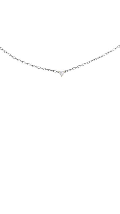 Illuminess™ Sterling Silver Trillion Necklace