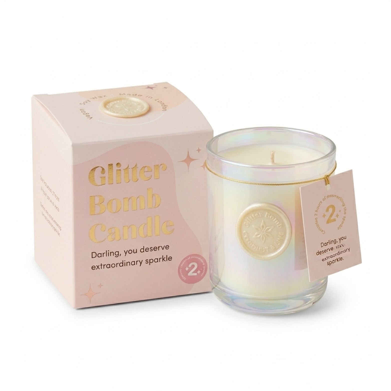 Milky Way | Glitter Bomb™ Luxury Gift Candle In Coconut, Citrus & Vanilla 280G BLOOMTINE | Earth Angel HQ