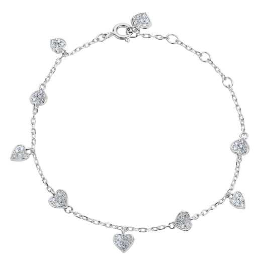 Where There Is Love, There Is Magic' Heart Bracelet In Sterling Silver image 0