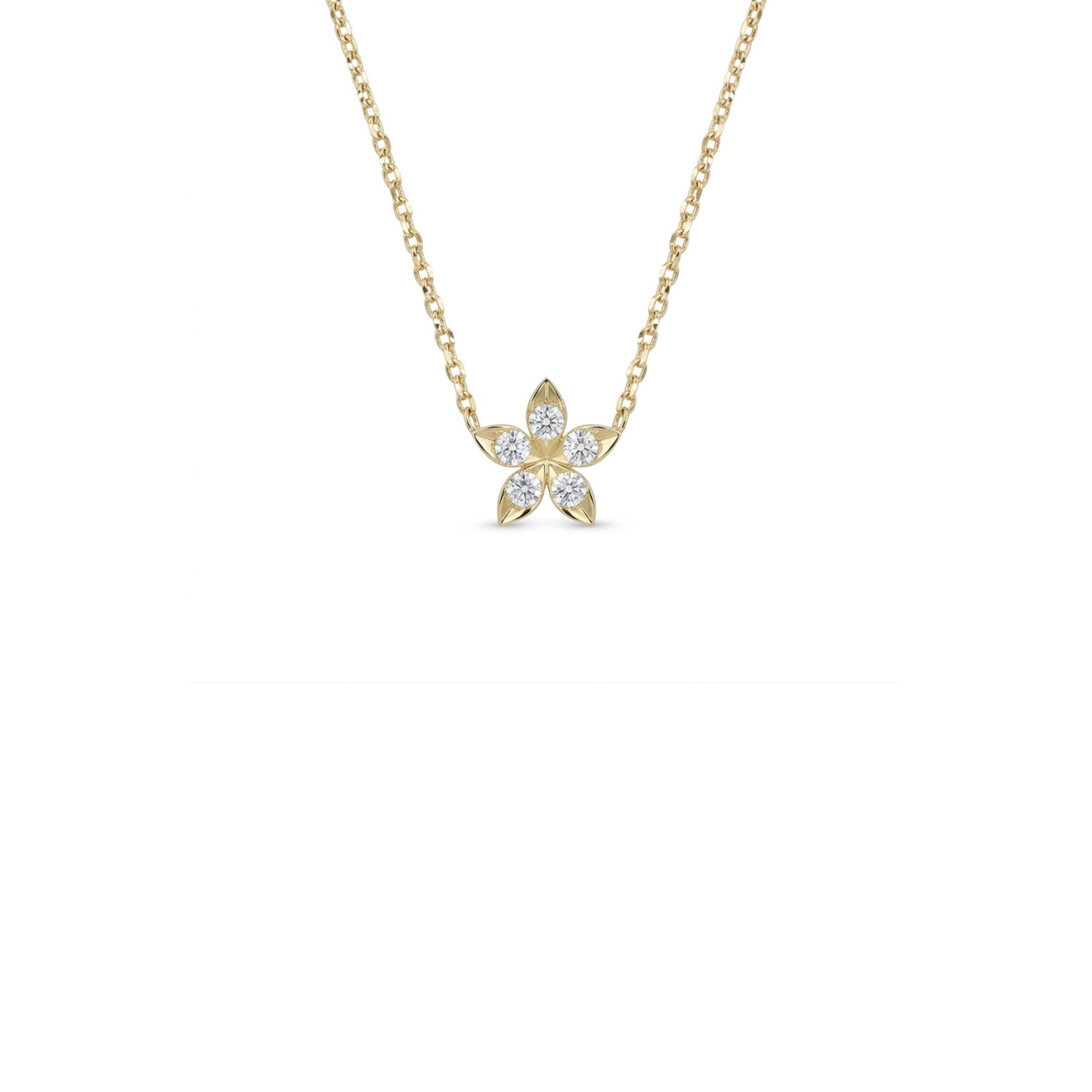 Mini Eternal Bloom™ Sterling Silver Flower Necklace | Ethereal Moissanite Pendant BLOOMTINE | Earth Angel HQ