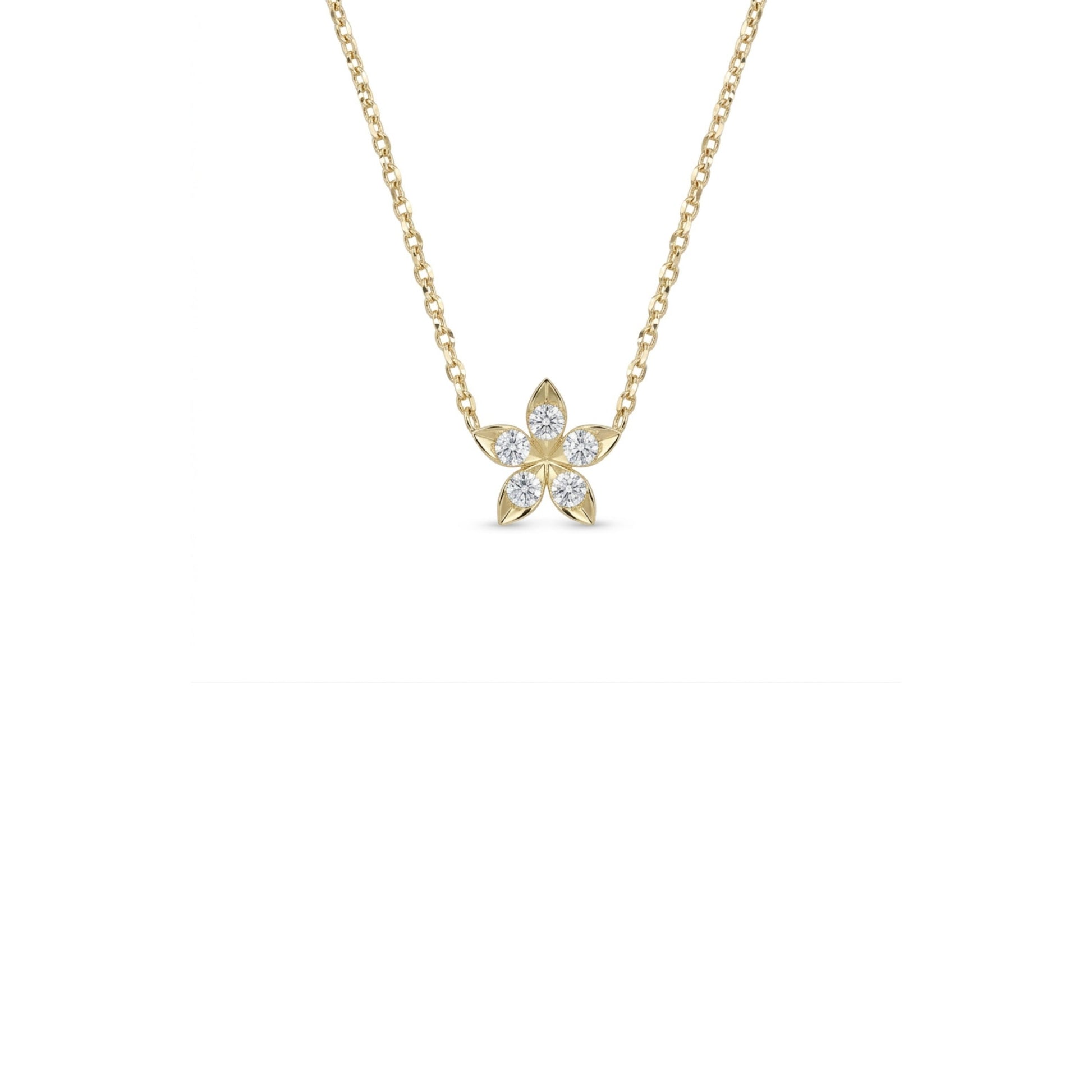 Mini Eternal Bloom™ Sterling Silver Flower Necklace | Ethereal Moissanite Pendant BLOOMTINE | Earth Angel HQ