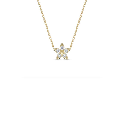 Mini Eternal Bloom™ Sterling Silver Flower Necklace | Ethereal Moissanite Pendant BLOOMTINE | Earth Angel HQ