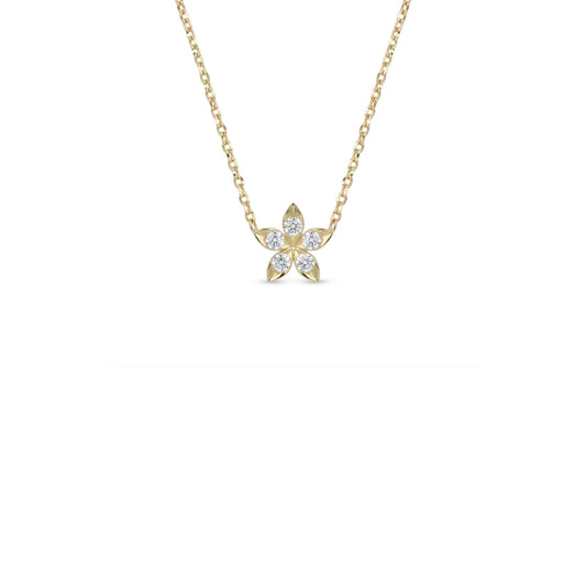 Mini Eternal Bloom™ Sterling Silver Flower Necklace | Ethereal Moissanite Pendant BLOOMTINE | Earth Angel HQ