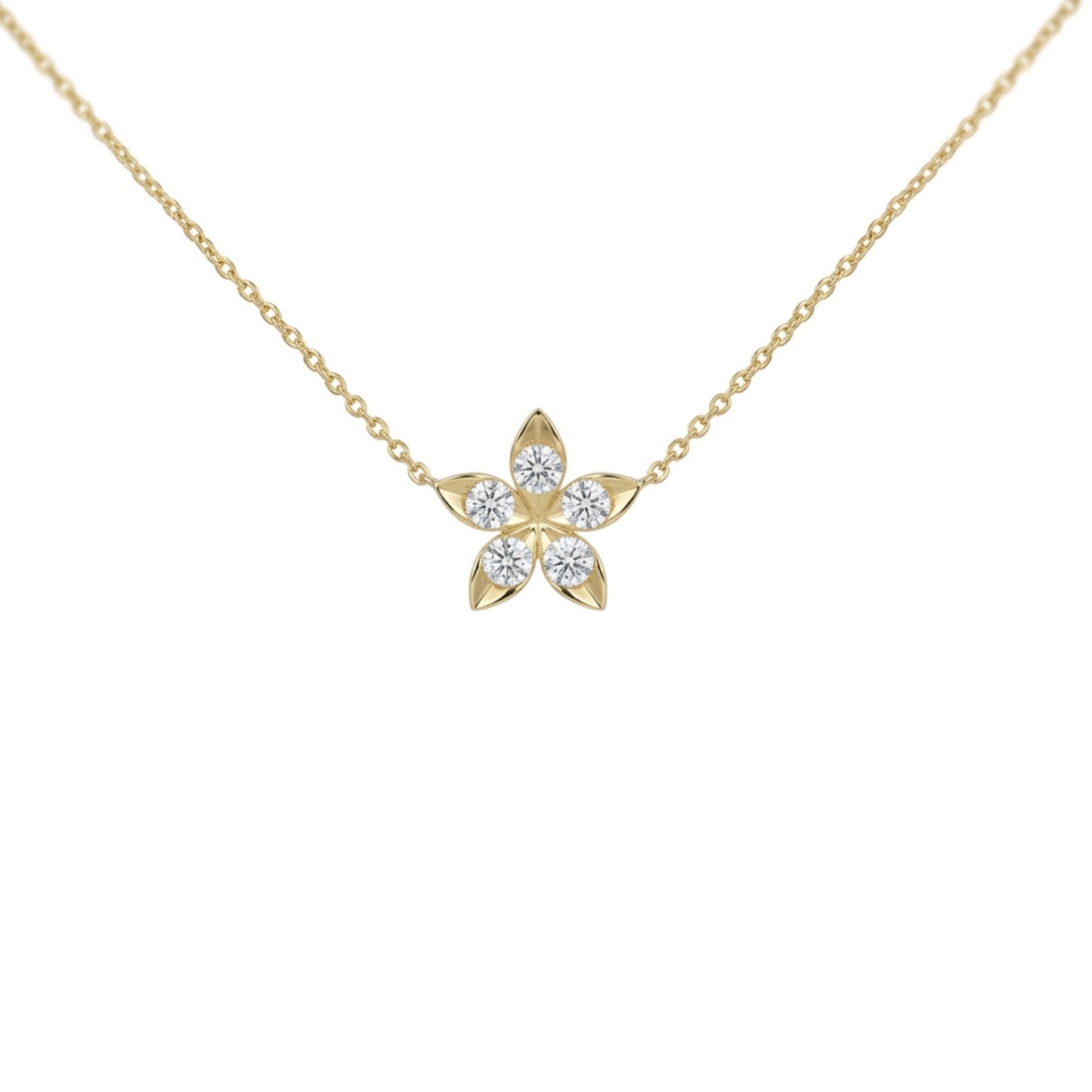 Mini Eternal Bloom™ Sterling Silver Flower Necklace | Ethereal Moissanite Pendant BLOOMTINE | Earth Angel HQ