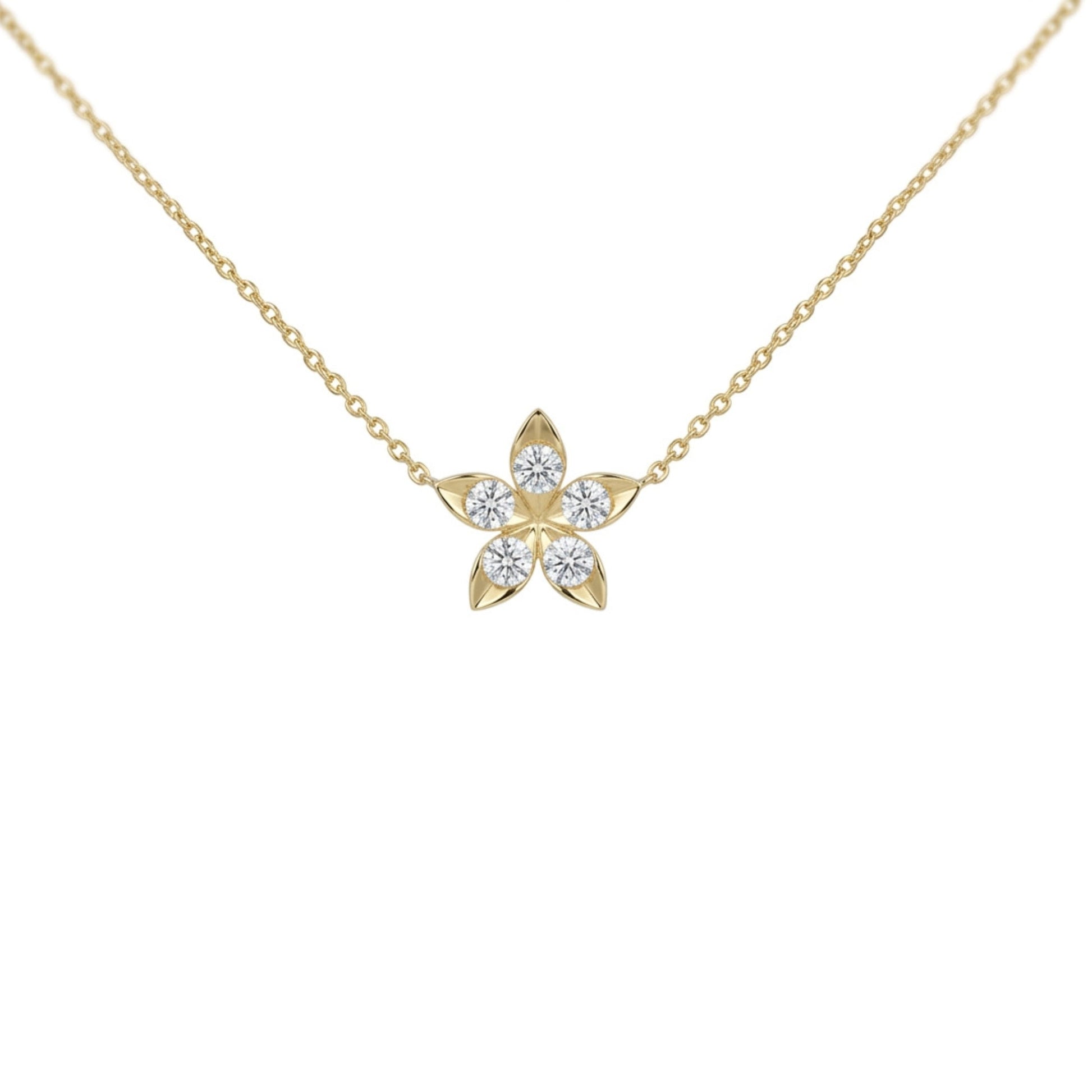 Mini Eternal Bloom™ Sterling Silver Flower Necklace | Ethereal Moissanite Pendant BLOOMTINE | Earth Angel HQ