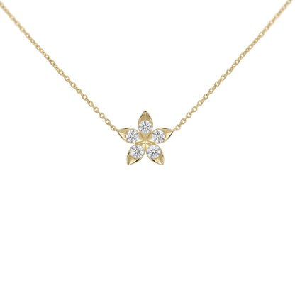 Mini Eternal Bloom™ Sterling Silver Flower Necklace | Ethereal Moissanite Pendant BLOOMTINE | Earth Angel HQ