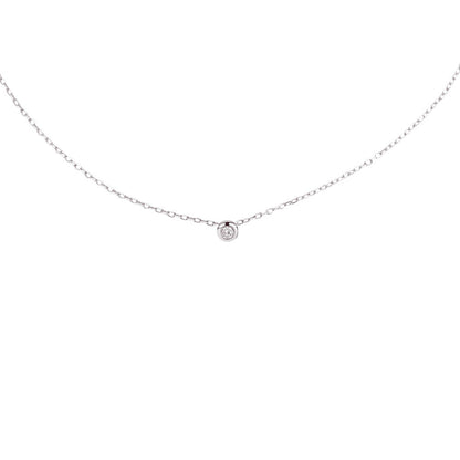 Illuminess™ Sterling Silver 'Light Inside Her' Single Stone Necklace