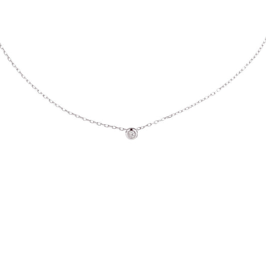 Illuminess™ Sterling Silver 'Light Inside Her' Single Stone Necklace