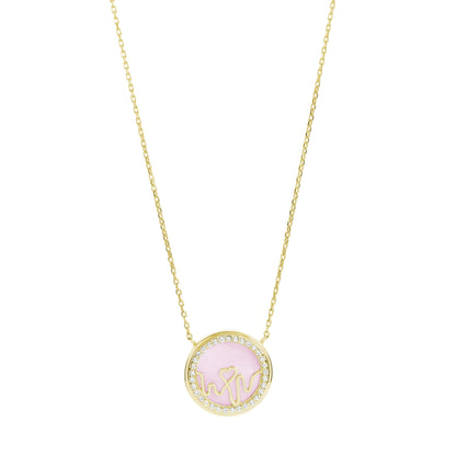 Loves Frequency™ Gold Vermeil Heartbeat Locket With Multiple Gemstones image 4. The BLOOMTINE Loves Frequency™ Gold Vermeil Heartbeat Locket featuring an interchangeable 3-in-1 gemstone set. Includes Rose Quartz, Black Onyx, and Mother of Pearl stones to shift your jewelry’s frequency, handcrafted in 18k gold over sterling silver as a talisman for love and protection